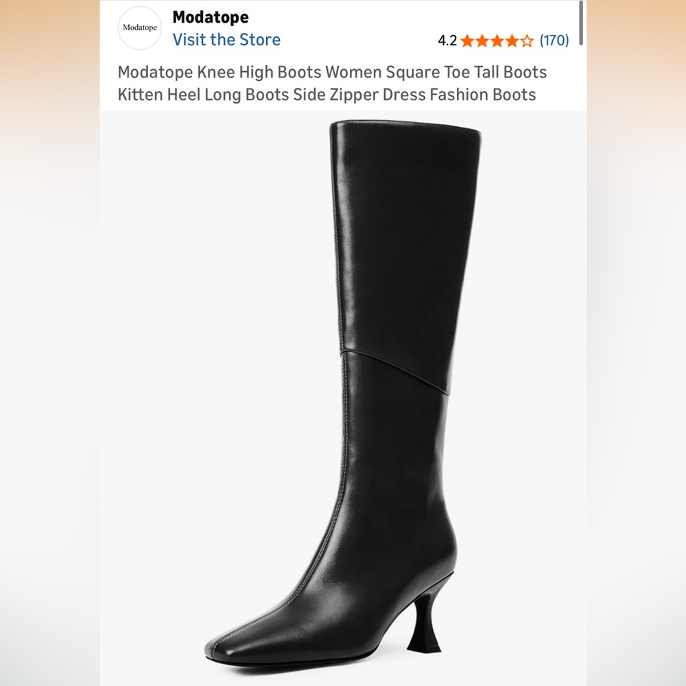 Elegant Black Knee-High Boots
